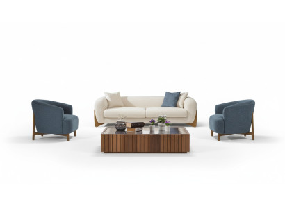 Meble w stylu włoskim Zestaw sofowy Sofa Meble 3+3+1 miejsce do siedzenia