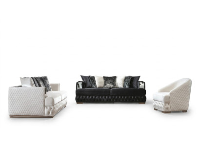 Chesterfield Luxury Zestaw sofowy Podkładka Meble 3+3+1 Żywy krajobraz