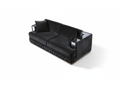 Sofa Trzyosobowa Chesterfield Czarne Sofy Włókienniczy Skóra Sofa Kanapy
