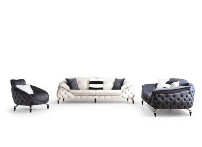 Chesterfield Fotel 1 miejsce siedzące Czarny salon o luksusowym wystroju
