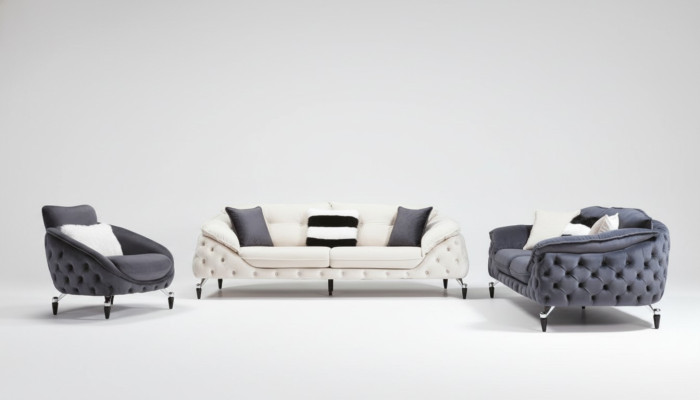 Zielona kanapa Chesterfield Materiał Sofa Sofa Meble Luksusowe wyposażenie Sofy Kanapy