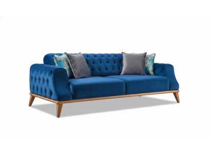 Sofa 3 miejsce do siedzenia Blue Living Room Classic Chesterfield Elegant Style