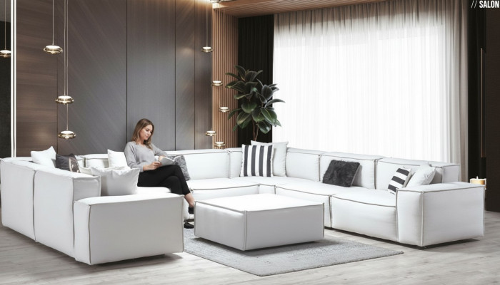 Stołek Biały Salon Eleganckie Meble Luksusowy Design W Włoskim Stylu