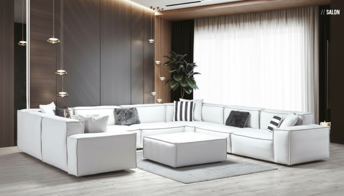 Stołek Biały Salon Eleganckie Meble Luksusowy Design W Włoskim Stylu