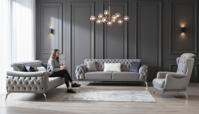 Sofa Chesterfield Sofa Trzyosobowa Sofa Luksusowe Meble