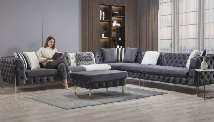 Sofa Narożnikowa kanapa Podkładka Narożne sofy Kanapy Chesterfield Meble