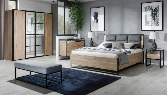 Szafa Brązowe Drewno Meble Design Elegancka Sypialnia Nowoczesna Szafa Nowość