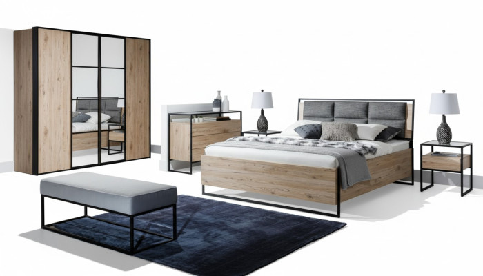 Szafa Brązowe Drewno Meble Design Elegancka Sypialnia Nowoczesna Szafa Nowość
