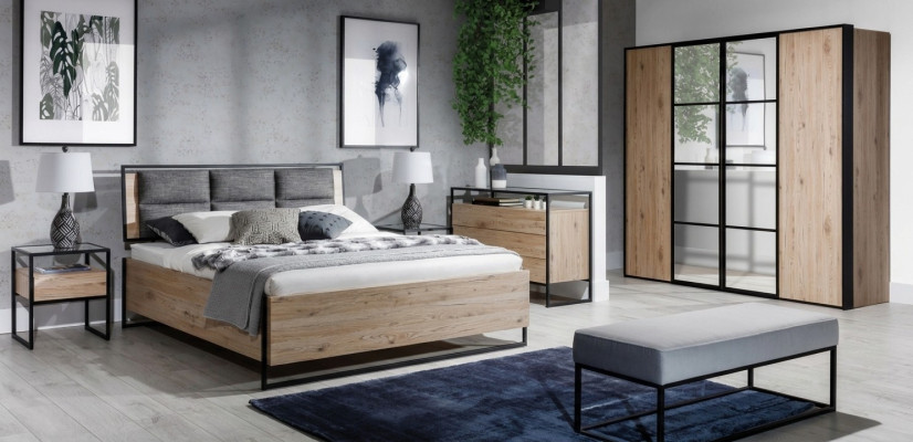 Stolik nocny Brown Drewno Meble Design Sypialnia Meble Art déco Nowość