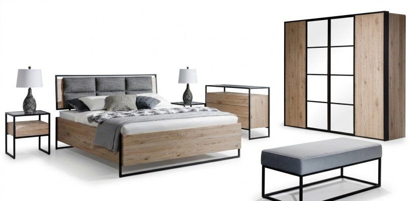 Stolik nocny Brown Drewno Meble Design Sypialnia Meble Art déco Nowość