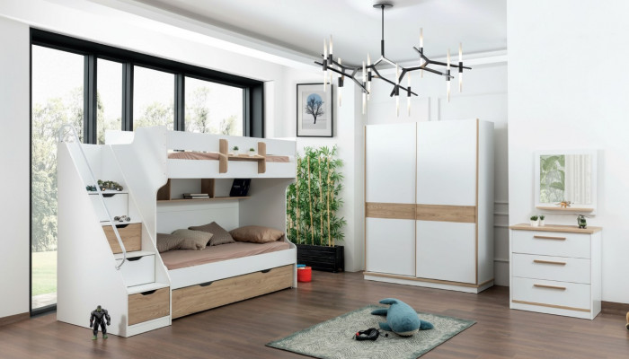 Design Szafa Drzwi Przesuwne Szafa Sypialnia Szafki Drewno Biały Brąz