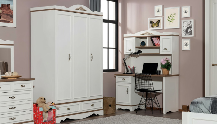 Szafa Luxury Classic Szafa Meble Drewno Sypialnia Szafki Biały