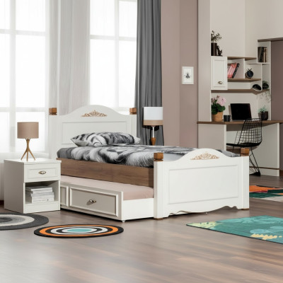 łóżko rozkładane żłobek Łóżko Sypialnia Design Luxury Meble Drewno Youth Room