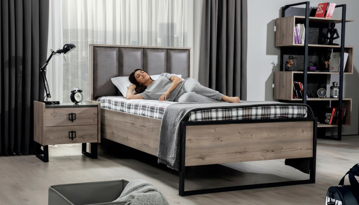 Loft Stolik nocny Brown Design Nowoczesny Stolik Tabela Sypialnia stoły Nowość