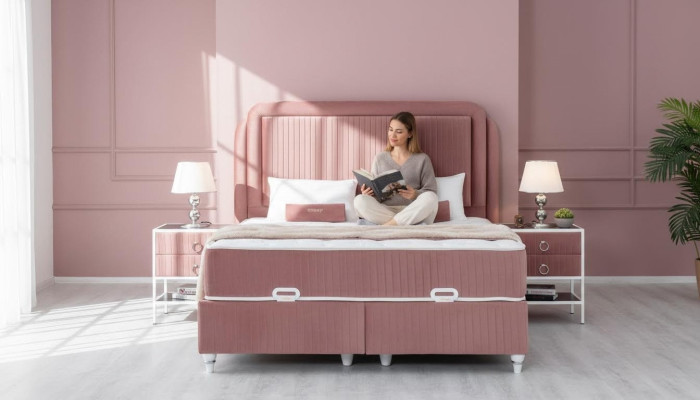 Stolik nocny Różowy Konsole Nowoczesne Konsole Nocne Design Szafki nocne 1x
