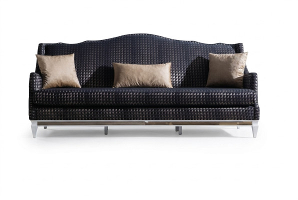 Designerska Sofa 3-osobowa Sofy do Salonu Szare Kanapy Luksusowe Sofy Tekstylne Nowość