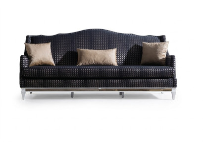 Designerska Sofa 3-osobowa Sofy do Salonu Szare Kanapy Luksusowe Sofy Tekstylne Nowość