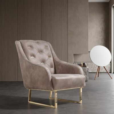 Fotel Włókienniczy Salon Luksusowy Design Meble Krzesła Modern Chesterfield