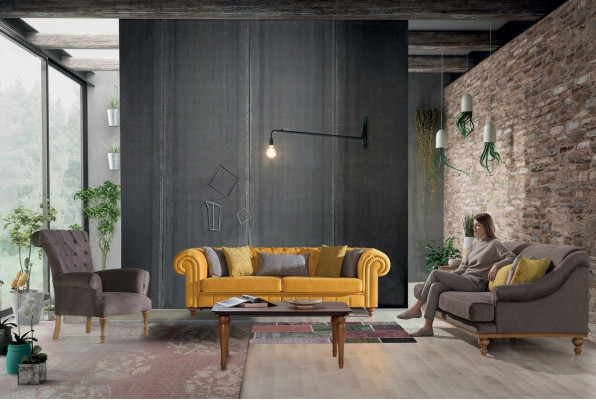 Stylowy designerski komplet wypoczynkowy trzyosobowy luksusowy Fotel Zestaw sofowy 3-częściowy