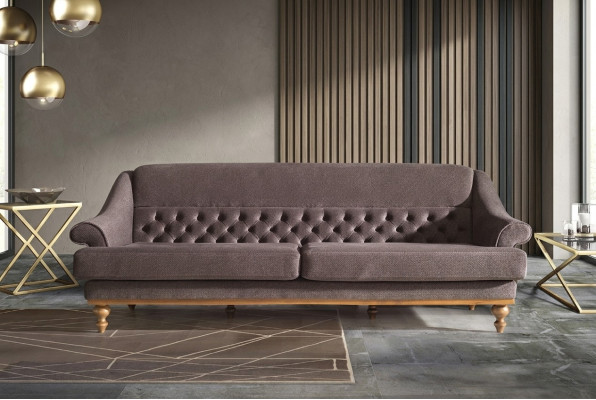 Nowoczesna sofa do salonu tapicerowana designerskie 3-miejsce siedzące sofy tekstylne