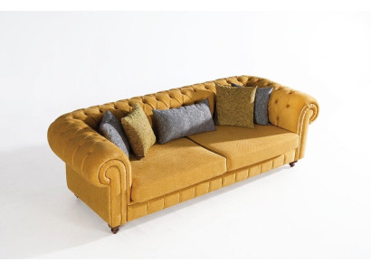 Sofa Kanapa Podkładka Sofy Design Meble 3 miejsce siedzące Trzyosobowy Chesterfield