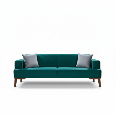 Elegancka kanapa Turkis Sofa trzyosobowa Sofa do salonu Meble Aksamit