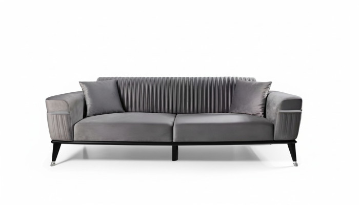 Luksusowa Sofa do Salonu Szary Kanapy Sofa Meble Szare Sofy Włókiennicze Meble