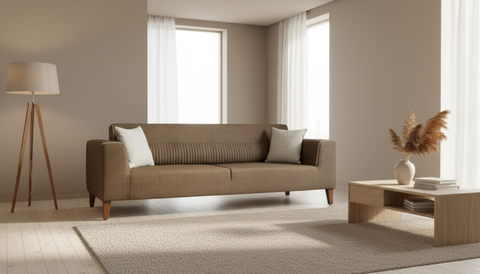 Sofa do salonu 3 miejsce do siedzenia kanapa trzyosobowa Podkładka sofa materiałowa Włókienniczy