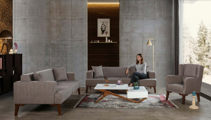 Luksusowy Zestaw sofowy 3+3+1 Kanapa Sofa Podkładka Meble w salonie