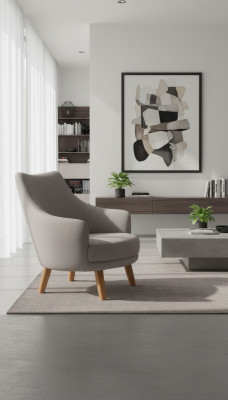 Design Fotel 1 miejsce do siedzenia Nowoczesny Wygodny Fotel Drewno Szare Meble