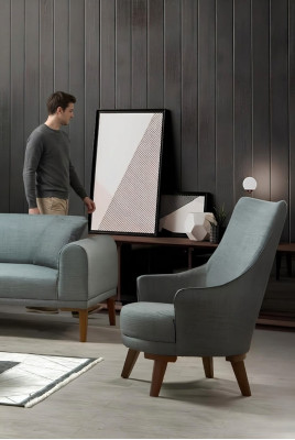 Nowoczesny fotel Fotel jednoosobowy Design do salonu Podkładka Meble