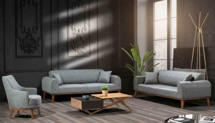 Zestaw sofowy 3+3+1 miejsce do siedzenia Design Sofa Podkładka Couch Modern Aksamit