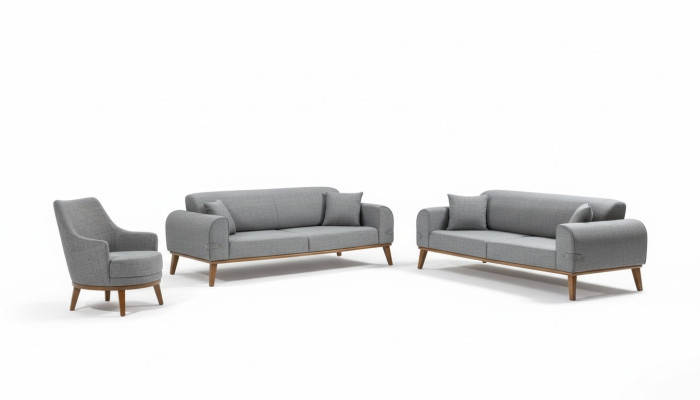 Zestaw sofowy 3+3+1 miejsce do siedzenia Design Sofa Podkładka Couch Modern Aksamit