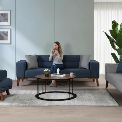 Sofa Ustawić 3 miejsce do siedzenia Salon Sofa materiałowa Kanapa Podkładka Meble