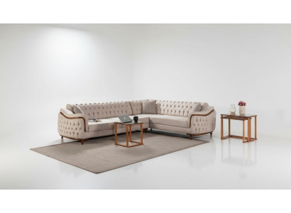 Narożnikowa kanapa Żywy krajobraz Chesterfield Couch Podkładka Sofa Couchen Meble
