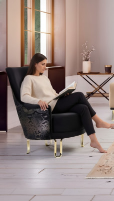 Luxury Design Fotel 1 miejsce siedzące Włókienniczy Lounge Club Podkładka Meble