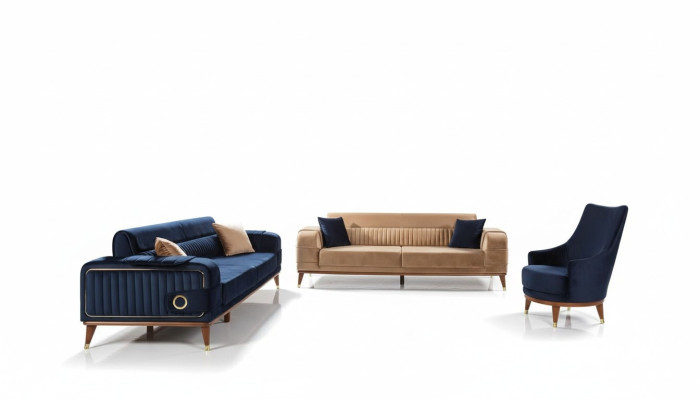 Luksusowy Zestaw sofowy 3+3+1 miejsce do siedzenia Zestaw Design Sofa Podkładka Couch Modern