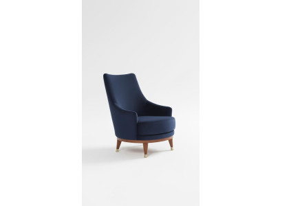 Nowoczesny Fotel Living Room 1 miejsce do siedzenia Designer Lounge Kolor niebieski Drewno