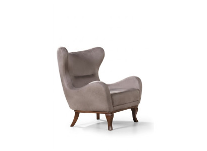 Nowoczesny Fotel Single Seater Designer 1 miejsce do siedzenia Podkładka Włókienniczy Material Beige