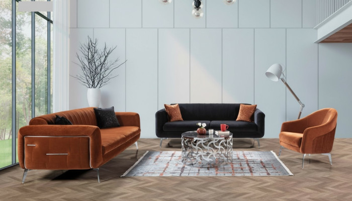 Zestaw sofowy 3+3+1 miejsce do siedzenia Sofy Fotel Luxury Material Living Room Design