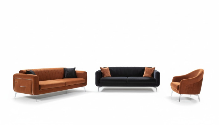 Zestaw sofowy 3+3+1 miejsce do siedzenia Sofy Fotel Luxury Material Living Room Design