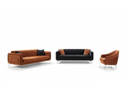 Zestaw sofowy 3+3+1 miejsce do siedzenia Sofy Fotel Luxury Material Living Room Design