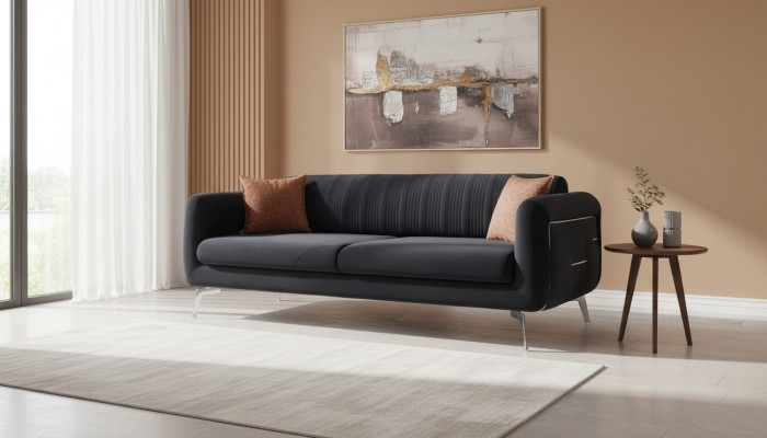 Nowoczesna kanapa trzyosobowa Podkładka designerska sofa 3-osobowa Pokój Meble