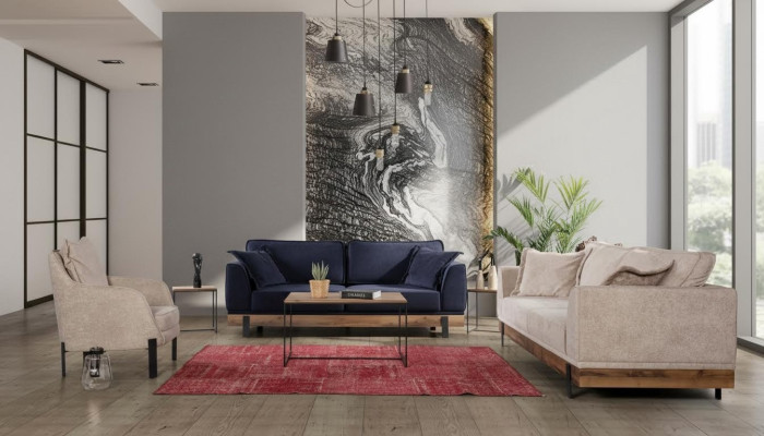 Zestaw sofowy 331 Siedziba Sofy Kanapa Podkładka Drewno Sofa Włókienniczy
