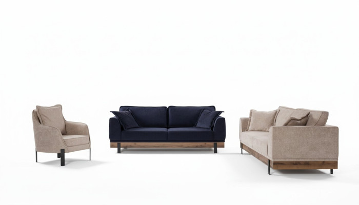 Zestaw sofowy 331 Siedziba Sofy Kanapa Podkładka Drewno Sofa Włókienniczy