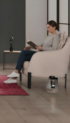 Nowoczesny Fotel 1 Siedziba Pokój dzienny Materiał Poliester Styl Kolor Beżowy