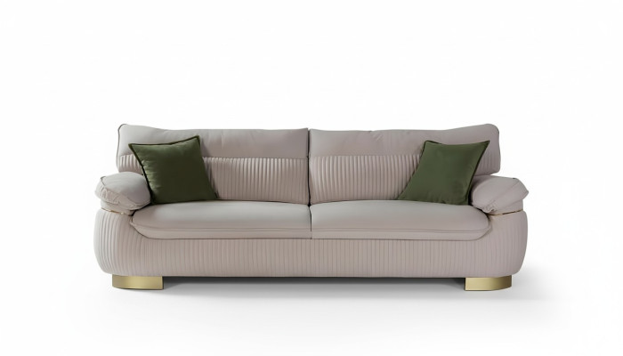 Nowoczesne Sofy 3 Siedziba Soft Couch Podkładka Design Living Room Beżowa