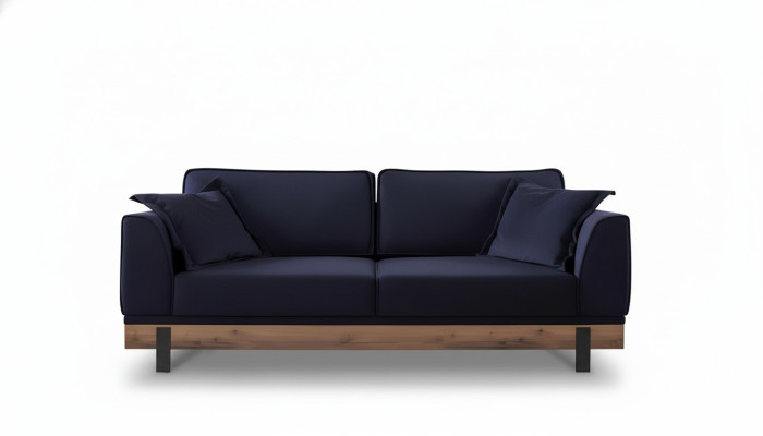 Designerska kanapa trzyosobowa Podkładka sofa Nowoczesne sofy Pokój Czarny
