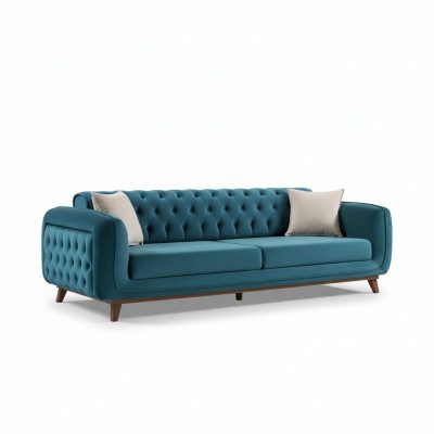 Design Kanapa 3 miejsce do siedzenia Sofa trzyosobowa Podkładka Materiał Turkis poduszka do siedzenia