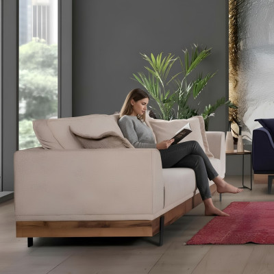 Design Couch 3 Siedziba Podkładka Sofa Nowoczesne Sofy Pokój Meble Beige